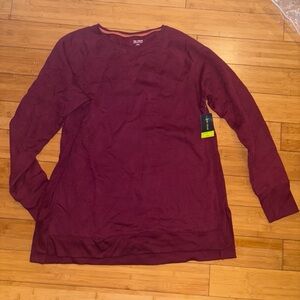 Burgundy Long Sleeve Ultrasoft TEK GEAR sweatshirt top-sz. XXL